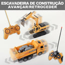 Escavadeira e Caminhão Basculante com Controle Remoto ZWN - Brinquedo Modelo RC - Simulação Profissional de Veículo de Construção