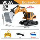 Escavadeira e Caminhão Basculante com Controle Remoto ZWN - Brinquedo Modelo RC - Simulação Profissional de Veículo de Construção