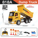 Escavadeira e Caminhão Basculante com Controle Remoto ZWN - Brinquedo Modelo RC - Simulação Profissional de Veículo de Construção