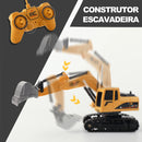 Escavadeira e Caminhão Basculante com Controle Remoto ZWN - Brinquedo Modelo RC - Simulação Profissional de Veículo de Construção