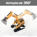 Escavadeira e Caminhão Basculante com Controle Remoto ZWN - Brinquedo Modelo RC - Simulação Profissional de Veículo de Construção